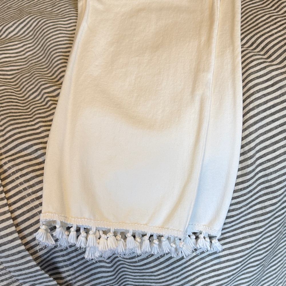 Karen Kane White Pants with Tassel Detail